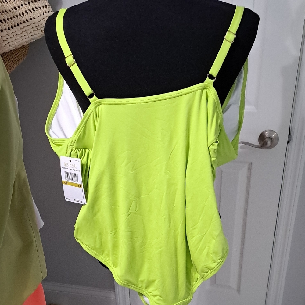 Michael Kors Lime Green Swimsuit - Picture 2 of 3